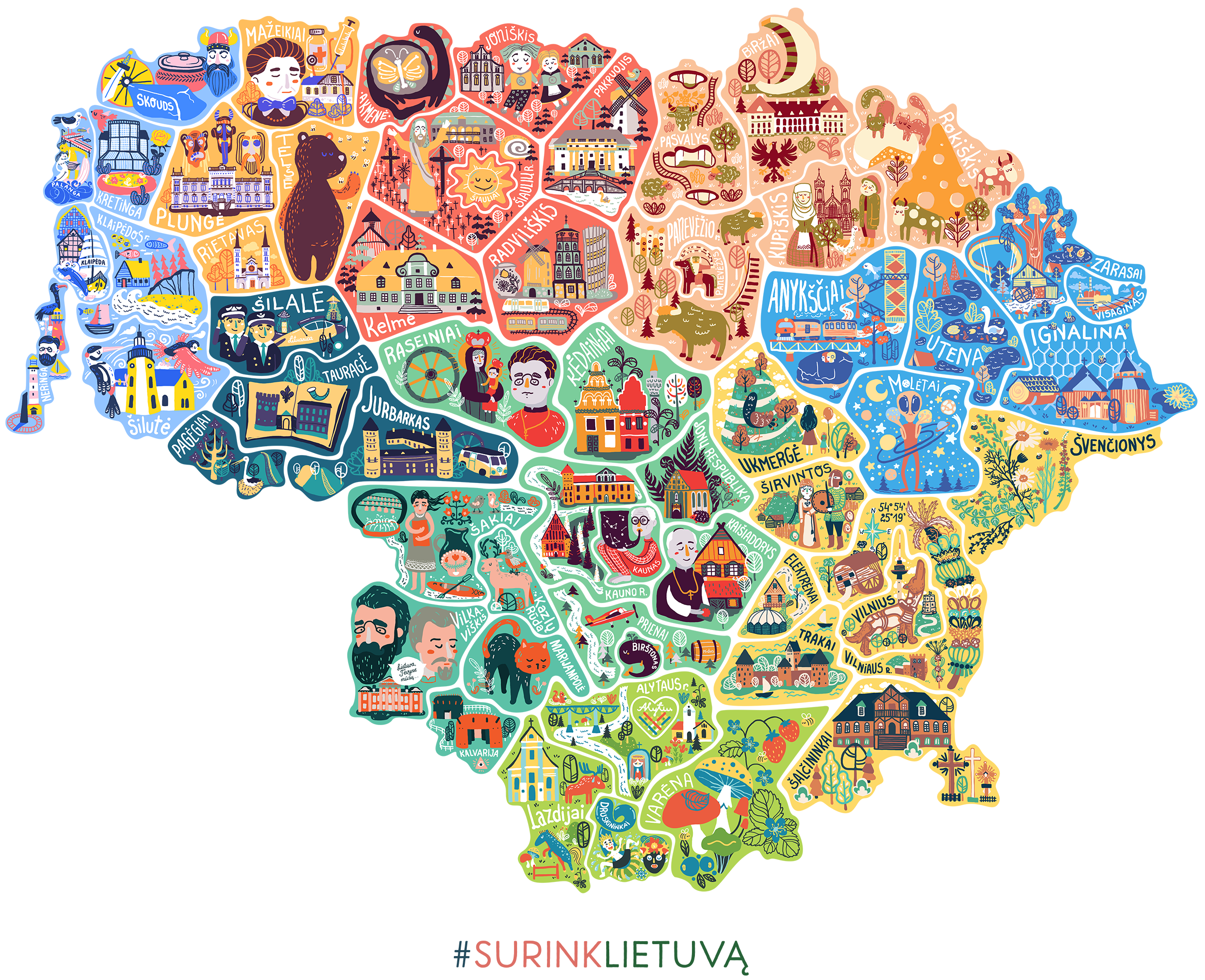 „Surink Lietuvą“ projektas - žemėlapis