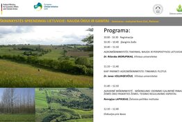 Seminaras-mokymai "Agromiškininkystės sprendimai Lietuvoje: nauda ūkiui ir gamtai"