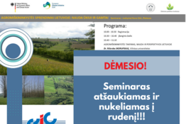 Seminaras atšaukiamas