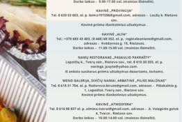 Maitinimo paslaugos Rietave